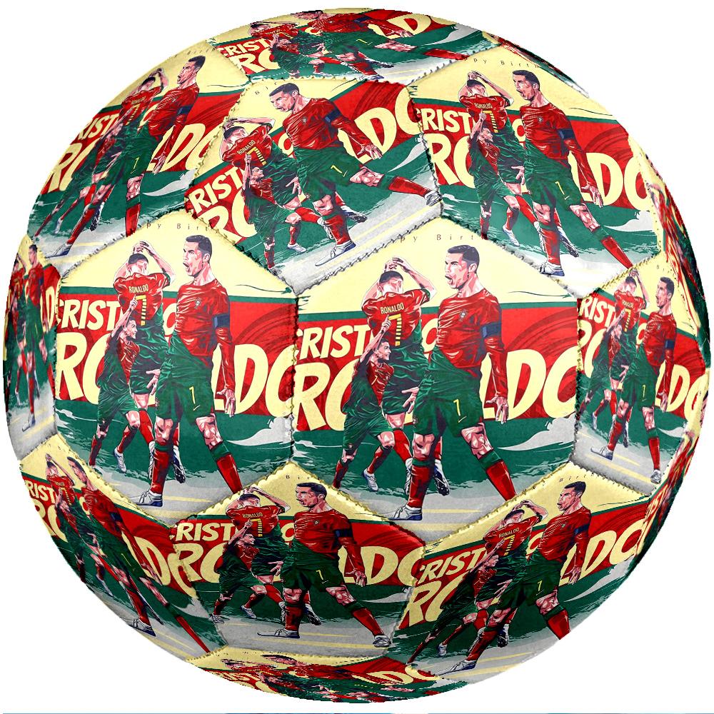 Cristiano Ronaldo Theme Soccer Ball Size 5 Soccer Ball Soft Touch Professional Training Football for Outdoor Sports