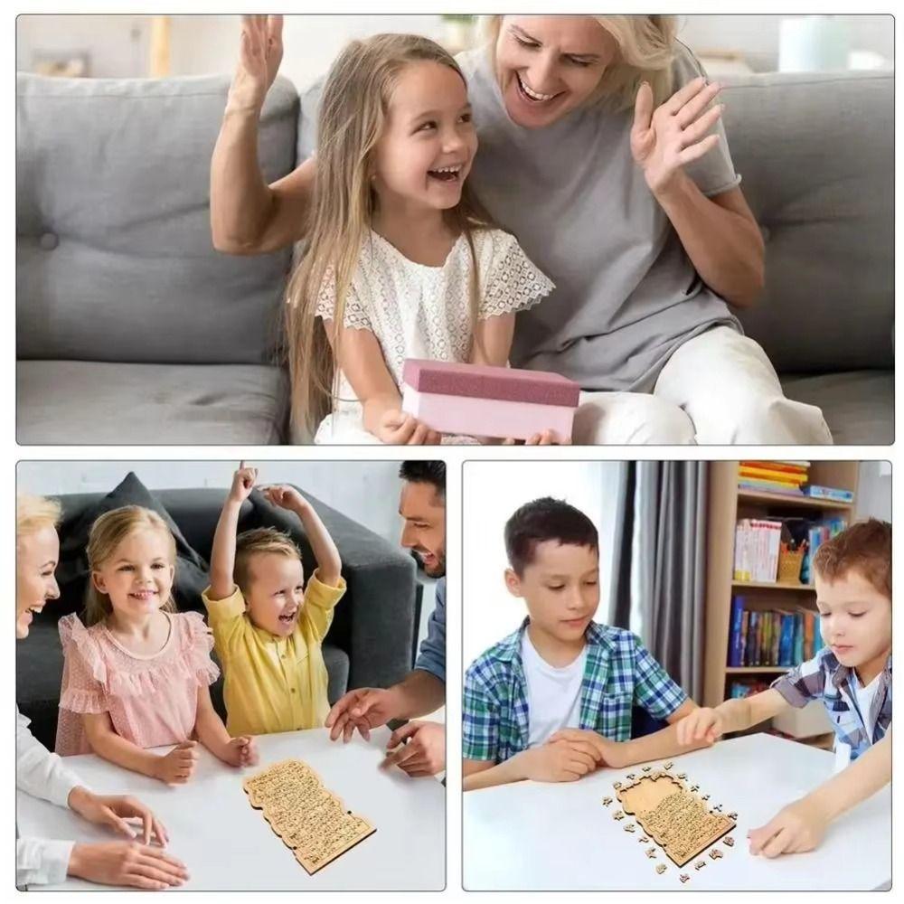 Cat Shape Hundred Cat Puzzle Challenging Animal Puzzle Unique Wooden Jigsaw  Kids Toy