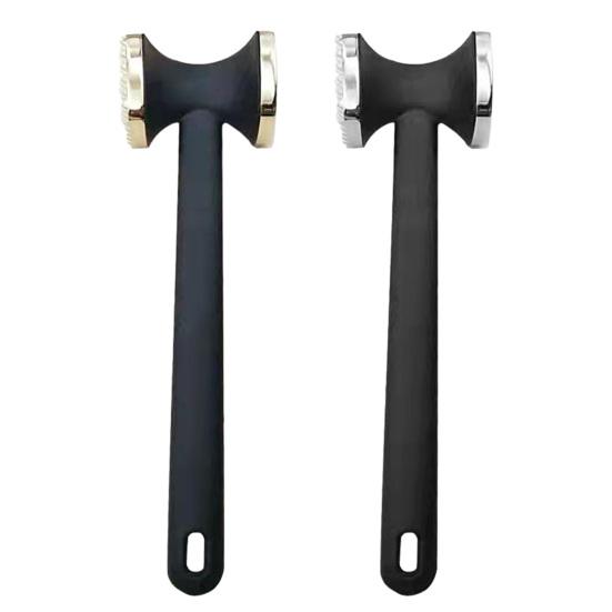 Meat Hammer Zinc Alloy Meat Tenderizer with Dual-Sided Textured Meat Mallet Quick Fibrous Tissue Breakdown Breaker for