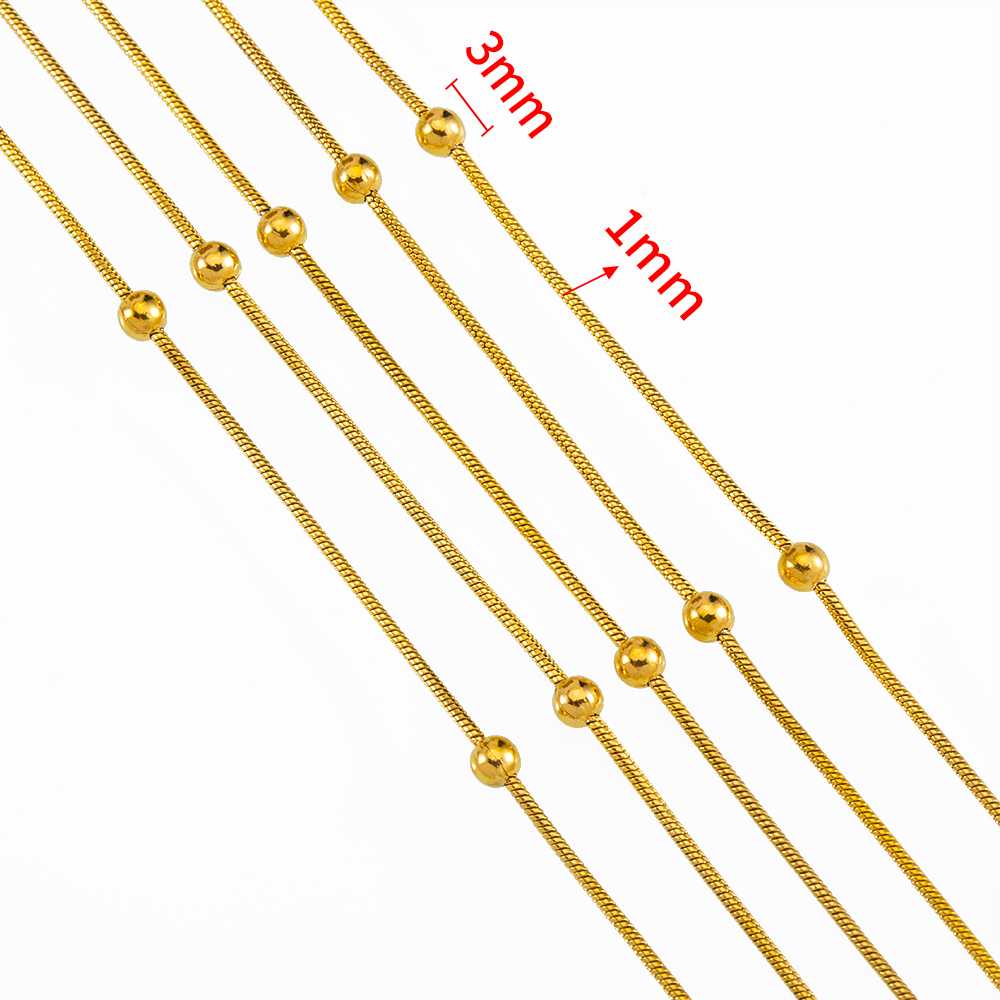 No Fade 1M 2Meter Stainless Steel Gold Plated Lips Chains DIY Chain for Needlework Necklace Bracelet Jewelry Making Accessories