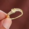 Unique Heart-shaped Design Ring for Women Party Gift Jewelry Romantic Elegant Lady Ring with Synthesis Zirconia