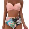 Novo Biquíni Feminino Sexy Cintura Alta Fato de Banho Praia Roupa de Banho Feminina Verão Fato de Banho