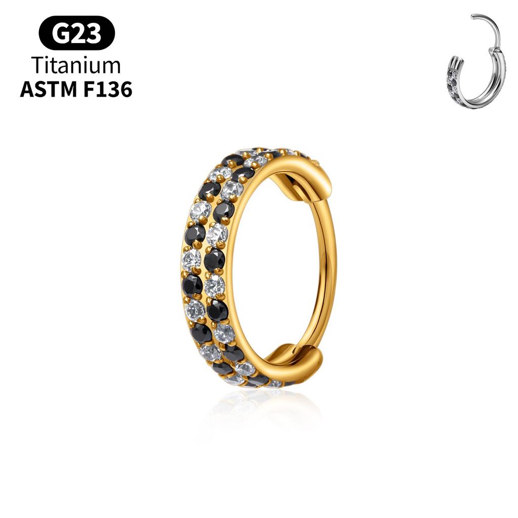 Titan-Hoop-Clicker-Set Helix Tragus Septum Conch Vertikal Anatomie Stack Nase Lippenring Scharnier Segment Piercing Körperschmuck