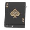 Poker Lighter Windproof UV Light Zinc Alloy Refillable Cigar Cigarette Lighter for Men Women Black