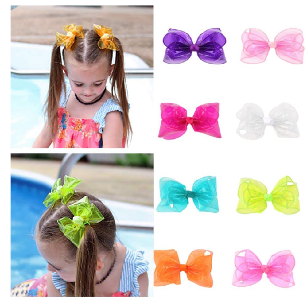 

Fashion Swim Bows Mini Hairclip Headwear Swim Pool Hair Bows Girls Kids помаранчевий