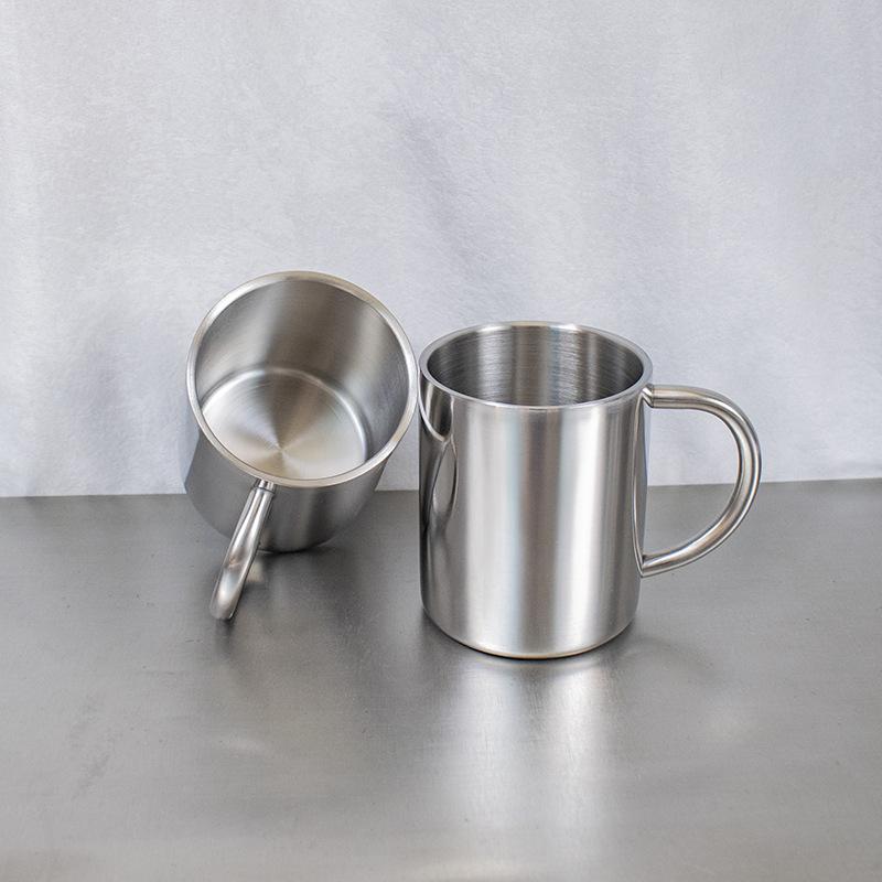 220ml Drinking Portable Stainless Steel Double Wall Mug Travel Camping Mugs Coffee Tea Milk Cup