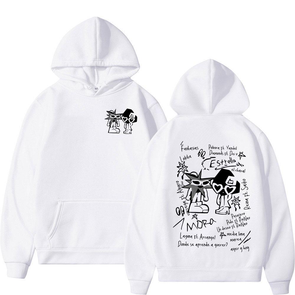 Rapper Mora Estrella Album Hoodies Men's Women Clothing Fashion Hip Hop Oversized Sweatshirts Vintage Long Sleeves Pullovers