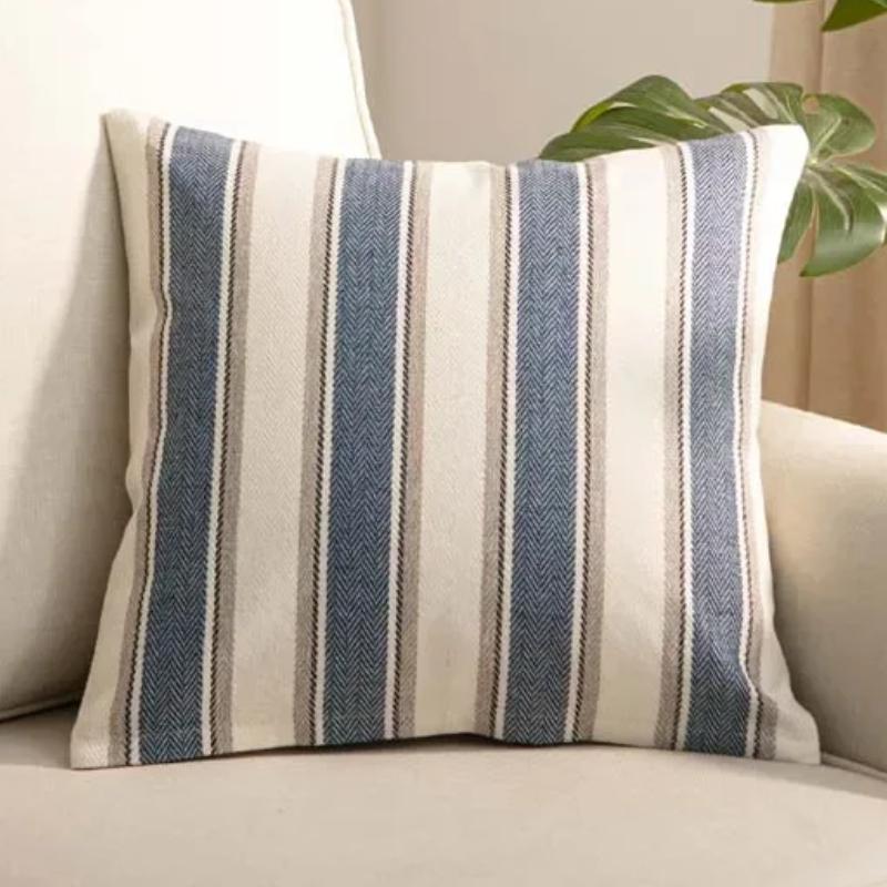 Stripe Home Sofa Pillow Case Solid Color Decoration Pillowcas 40x40cm / 45x45cm Linen Sofa Throw Cushion Cover Pillowcase