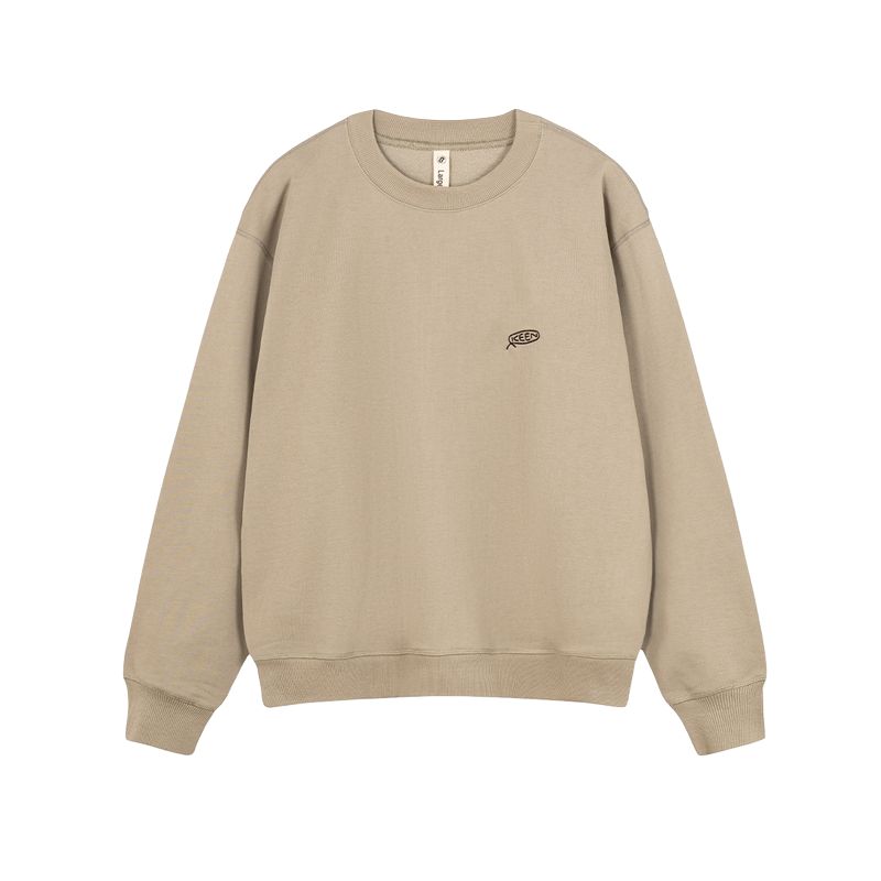 Keen Sweatshirts Unisex Lime Gray Crew Neck Moderate 1031605 L