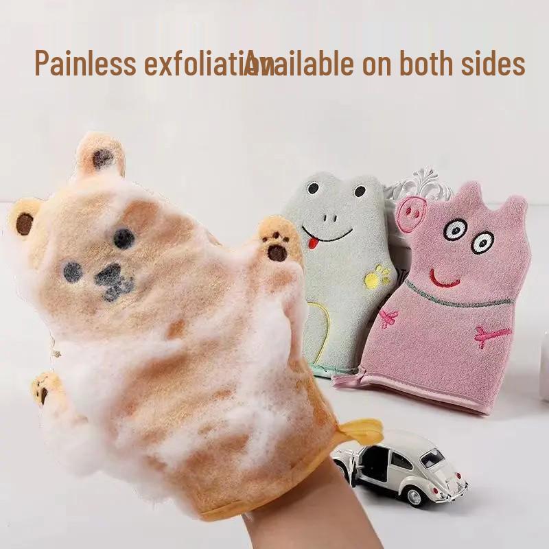 Children's Cartoon Exfoliating Bath Towel - Gently Removes Dead Skin