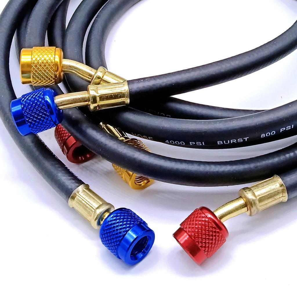 R134a R410A AC Refrigerant Charging Hoses HVAC Air Conditioning Tool Car Silicone Hose Pipe Air Condition System Maintenance