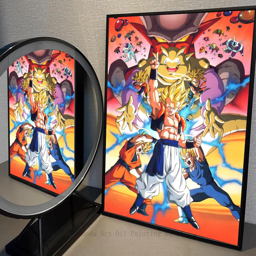 1 buc Poster Anime Dragon Ball Autocolante Poster Artă Picturi Murale de Perete Decor Sală de Jocuri Decor Cadouri Kawaii Pictură HD Pisică Mașini