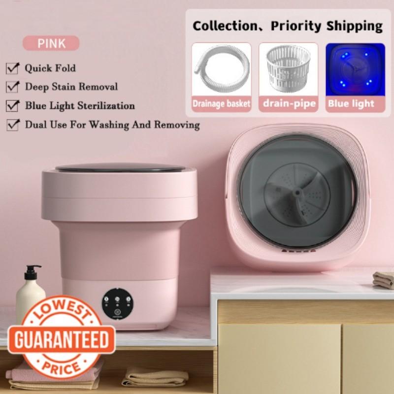 Portable Electronic Mini Washing Machine Dormitory Underwear Laundry Machine Large Capacity Foldable Washing Machine