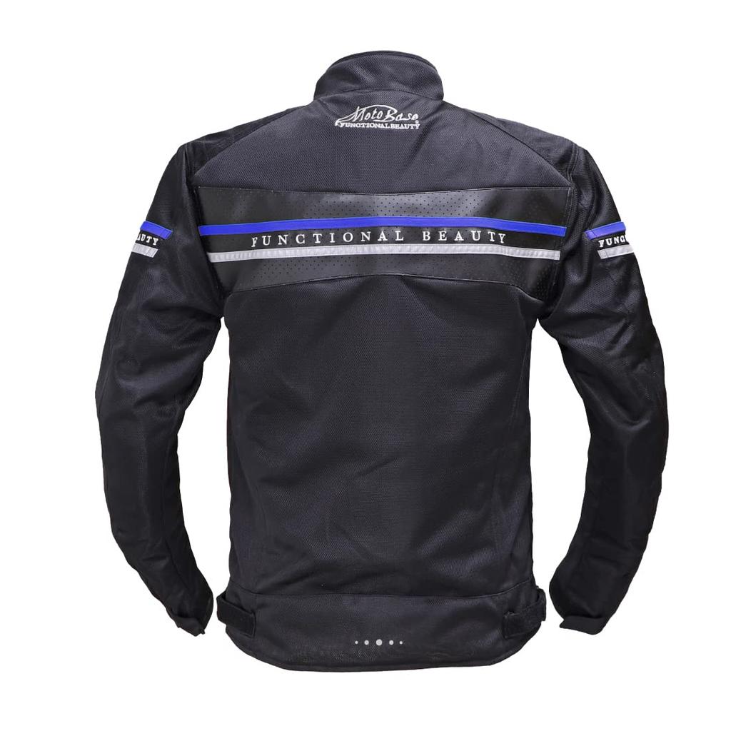 MOTO BASE Spring/Summer Model Motorcycle Protective Jacket Cool Ride Mesh Jacket 2 MBMJ-07Black/BlueL