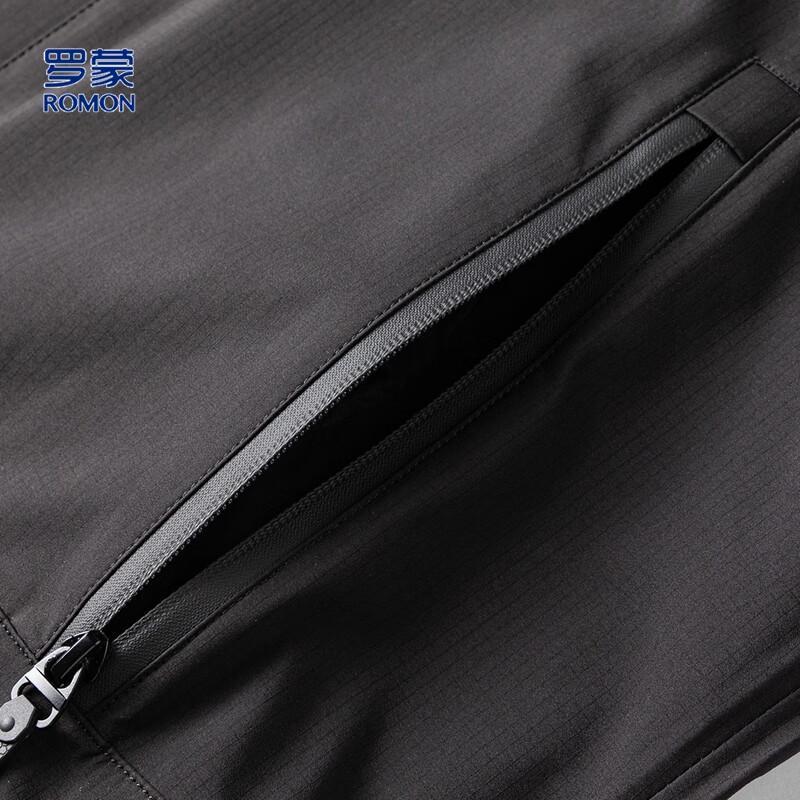 Romon Men's Detachable Hooded Fleece-lined Jacket