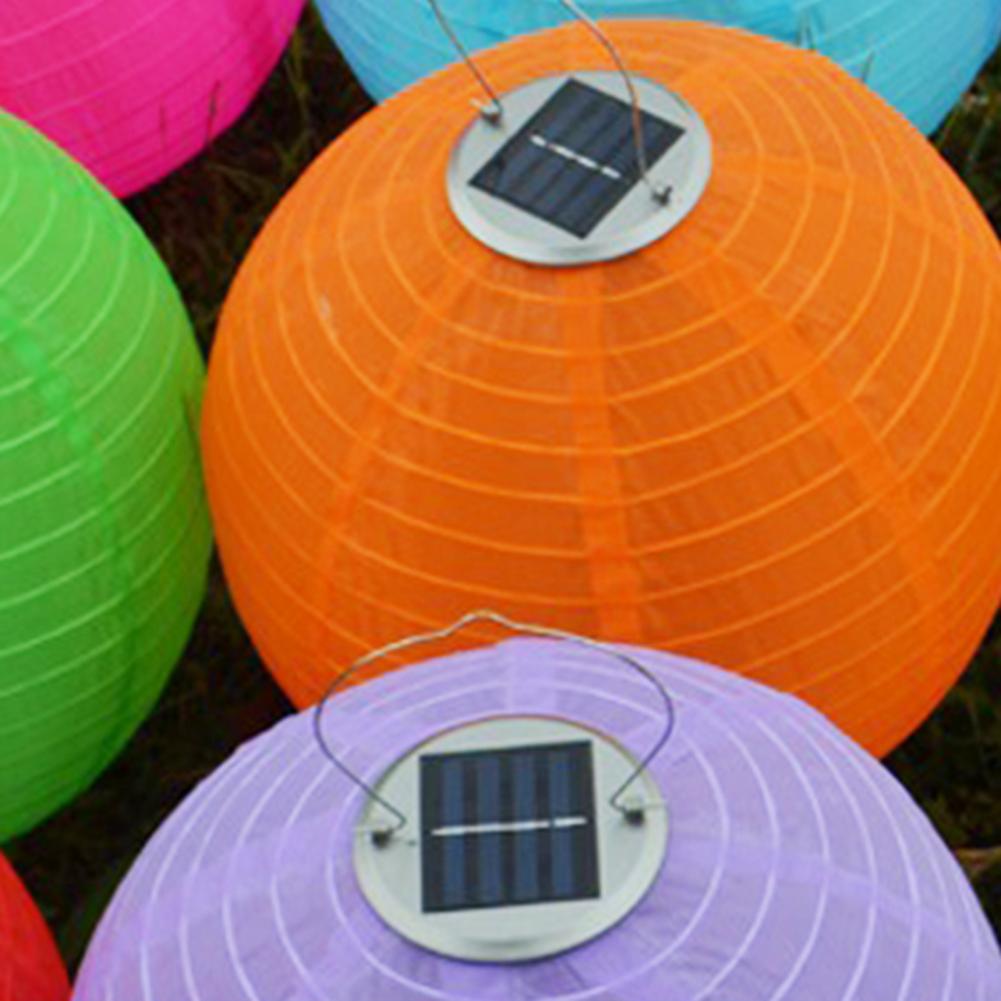 30cm Solar Lantern Chinese Style Hanging Lamp IP44 Waterproof Automatic Charging Outdoor Indoor Hanging LED Garden Decor Light