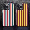 Colorful Striped Phone Case For iPhone 17 16 15 14 13 12 11 Pro Max XS Max 7 8 Plus Shockproof Silicone Matte Cover