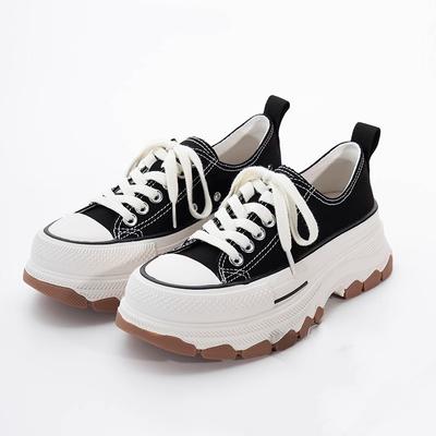 Popular Platform Canvas Shoes Women's 2025 New Casual Shoes Muffin Women's Shoes Heightening Versatile Sports Little White Board Shoes