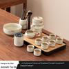 Ru Kiln Automatic Ceramic Tea Set with Tray