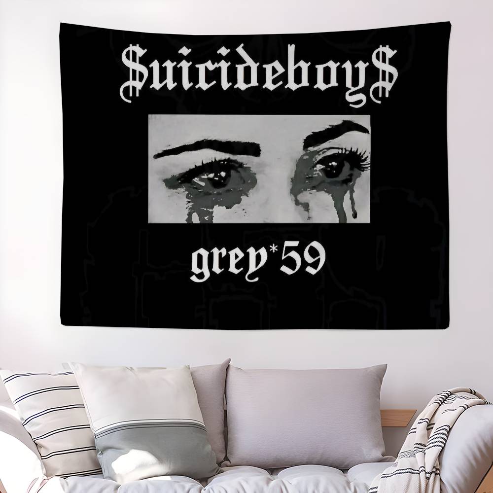 

S-suicideboys G59 Ігровий DIY Настінний Гобелен Хіпі Квіткові Настінні Килими Декор Гуртожитку Настінне Мистецтво Декор 50x70 cm