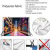 2D Urban Graffiti Night City Backdrop Neon Street Art Skyscraper Background