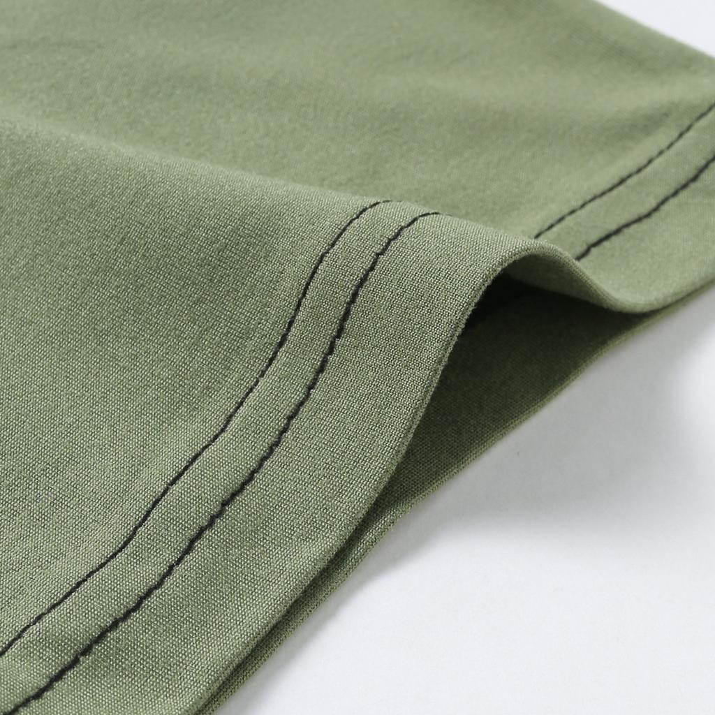 Men's Summer Casual Round Neck Short Sleeve Color Matching Pullover T-shirt Top