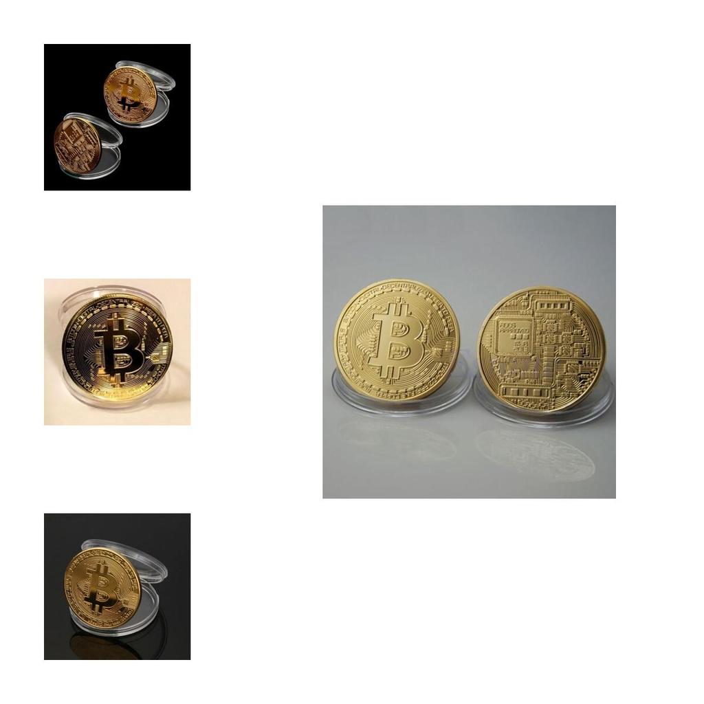 Bitcoin Werbe-Gedenkmünze Aus Metall Mit Acryl-Displaybox Für Geschäftsgeschenke