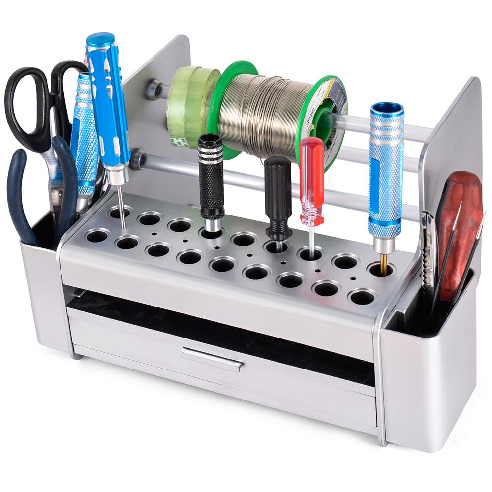 9IMOD Multifunctional Screwdriver Storage Rack Holder Desktop Stand for Hex & Cross Screw Drivers RC Repair Tools Organizer Kit