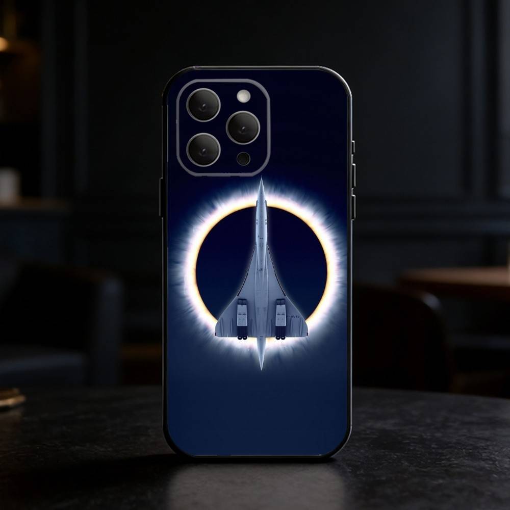 Concorde Air France Phone Case Silicone black Soft For IPhone 17,16,15,14,13,12,11,SE,Plus Pro Max