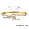 HtpweStainless Steel Small Waist Inlaid Zirconium Bracelet Women 18k Plated Couple Holiday Gift Bracelet Party Daily Zircon