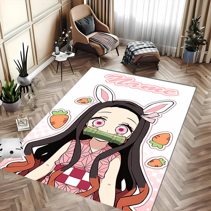 Custom Personalization Demon Slayer Character Theme Area Rug - Perfect For Kitchen, Bathroom,Laundry Room Decor Large Size Available,Gift All Seasons