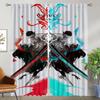 One-Pieces Blackout Curtains for Living Room Curtain Tulle for Bedroom Shades Halloween Decoration Home Interior Curtains Camera