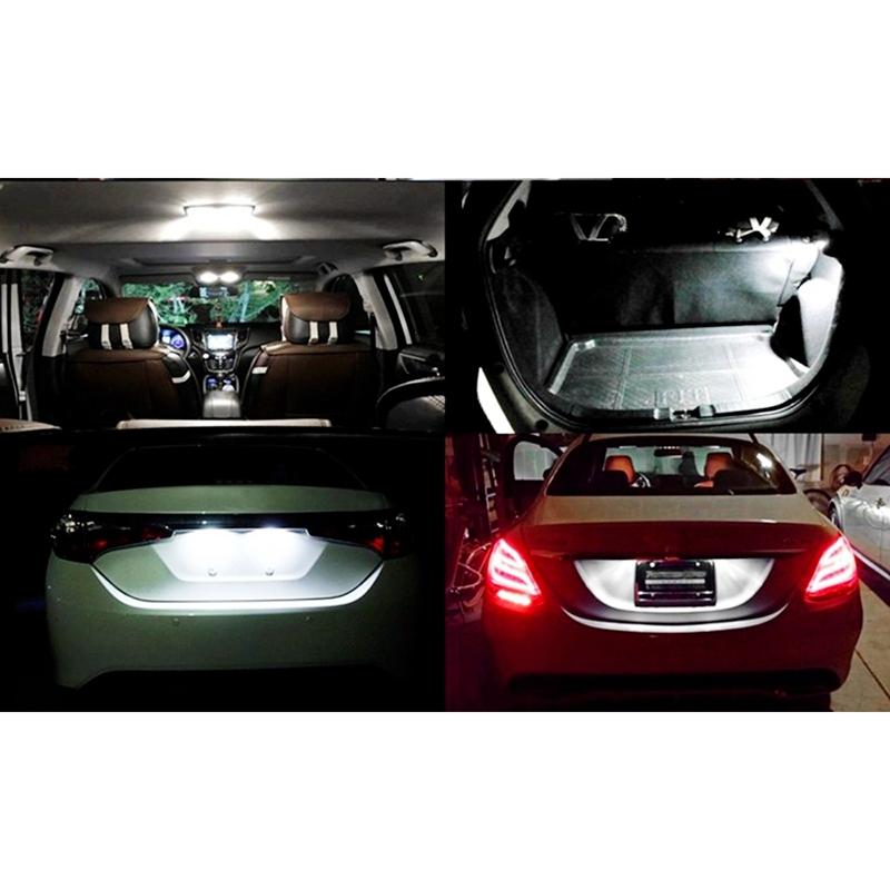 Lâmpada de Leitura Lateral para Luz de Estacionamento de Carro 12V / 24V 2 peças 2x T10 Novo