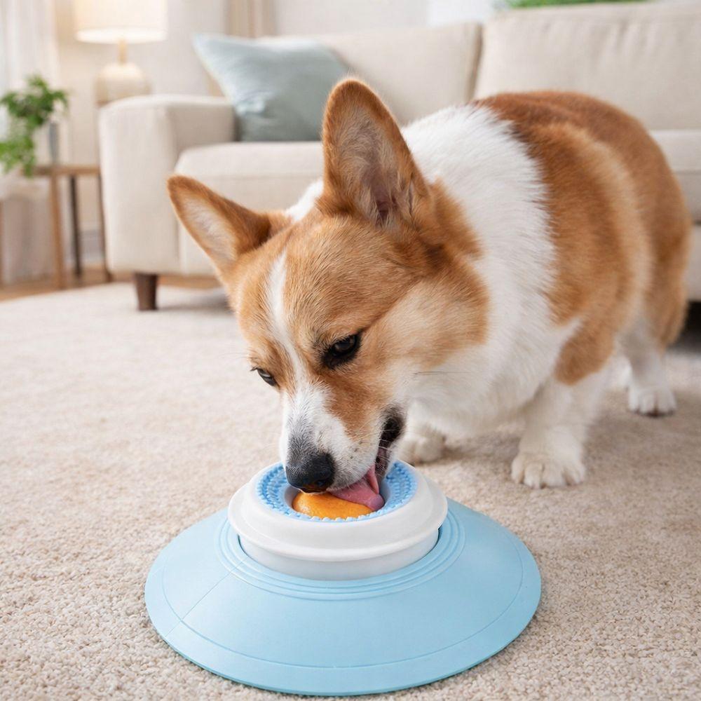 Plastic Dog Licking Bowl Anti-slip Dog Slow Feeder Dog Treat Toy Treat Dispenser  Liquid Food
