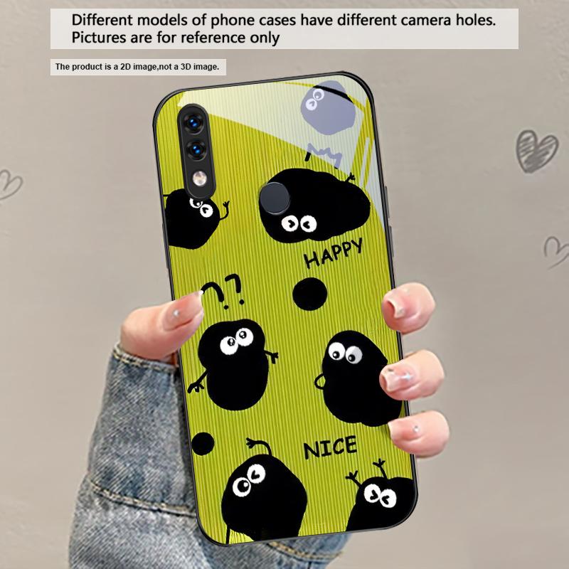 

Funny hand drawn style For Redmi Note 14 Pro+ 13 Pro 8 9 9S 12S 10 Pro 11 12 13C 14C A3 12 13 K60 Ultra Black Glass Phone Case Redmi A3