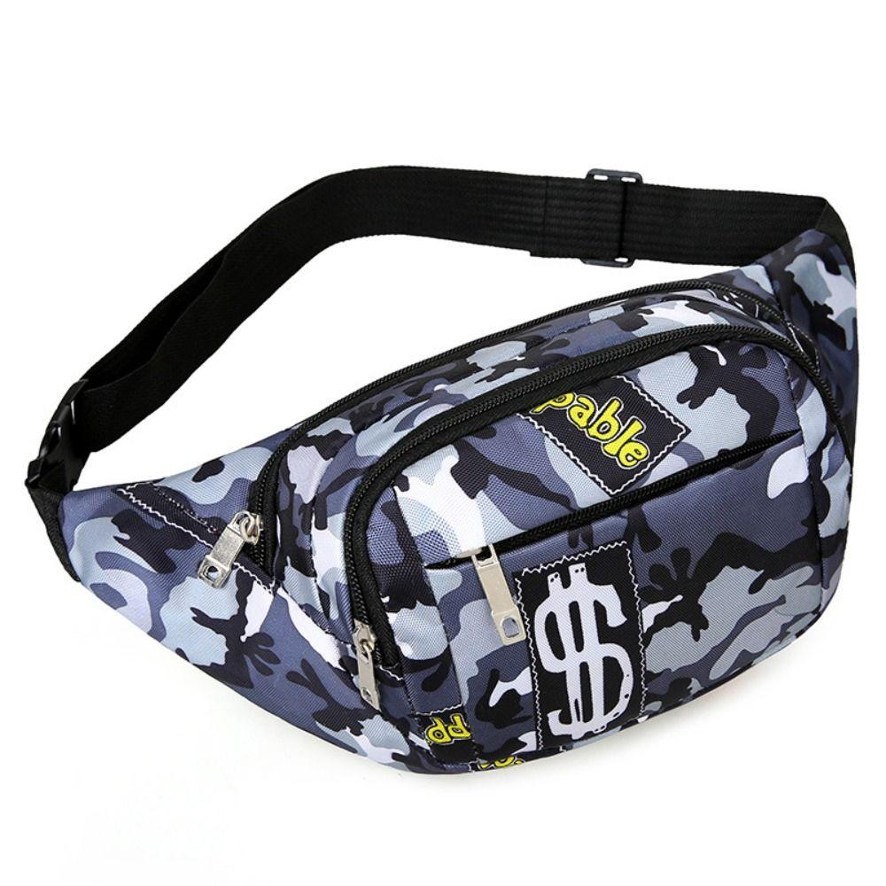 

Fashion Flower Pattern Waist Bag Waterproof Printing Chest Bag Oxford Cloth Large Capacity Shoulder Bag Outdoor Sports