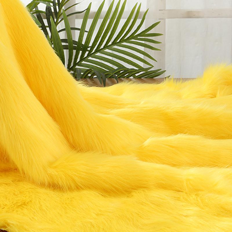 100*170cm Imitation Fox Fur Fabric 5cm Long Artificial Fur Plush Fabric For Diy Carpet Jewelry Phone Counter Cover Photo Props