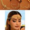 Oriental Inspired Gold Alloy Head Jewelry With Embedded Crystals For Womens Accessories