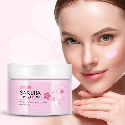 Cherry Blossom Essence Face Cream 50g Snowflake Cream Autumn and Winter Moisturizing Hydration Nourishing Nourish Hydrate Smooth and Delicate