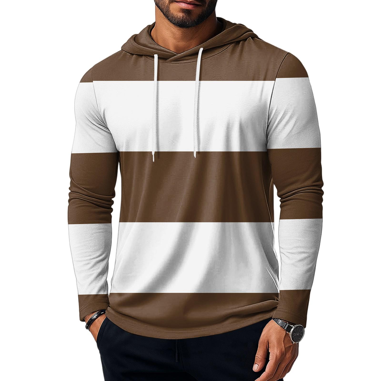 

Мужская толстовка с коротким рукавом, хлопковая толстовка с капюшоном, легкая толстовка, худи, пуловер XXL коричневый