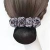 Bun Net Bank Staff Flower Bun Net Snood Women Hairpin Korean Style Headdress Rose Spring Clip