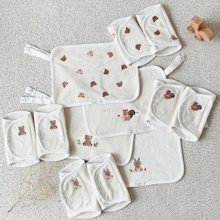 

Baby Cotton Bibs Saliva Towel Chest Bite Towel Burp Cloths Newborn Accessories Infant Carrier Shoulder Pad Strap Saliva Towels