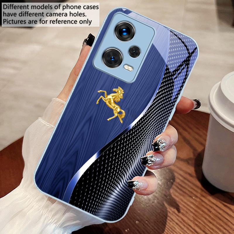 Wood Grain Golden Horse For Redmi Note 10 10T 11 12 13 14 11T 11S 12 14 Pro Plus A4 14C A3 A3x K40 Gaming Tempered Phone Case