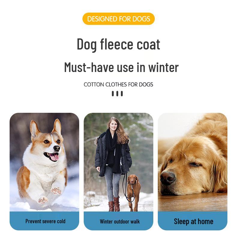 Wiatroodporny kombinezon polarowy dla psa: Ciepła bawełniana odzież zimowa dla ras dużych