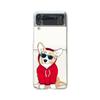 For Samsung Galaxy Z Flip 4 3 Case Cartoon Dog Painted Transparent Shockproof Hard Back Cover For Samsung Z Flip4 Zflip3 5g Case