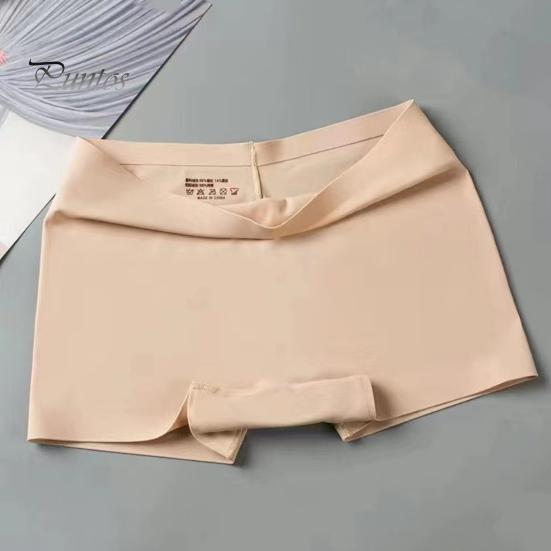 Pantalon de sécurité pour femme, haute élasticité, couleur unie, soie glacée, sans couture, anti-exposition, taille moyenne, séchage rapide, mini jupe, short intérieur, short de yoga, caleçon
