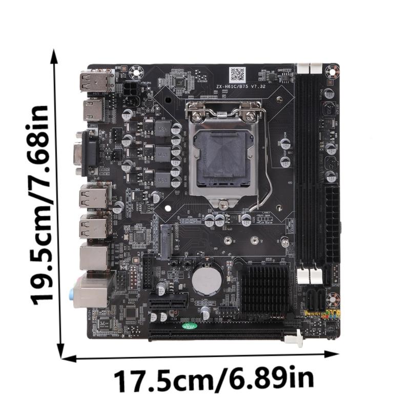 Computer Motherboard DDR3 1066/1333/1600 Memory Supported H61 Motherboard for 1155Series CPUs Processors PCIEx1 Slot