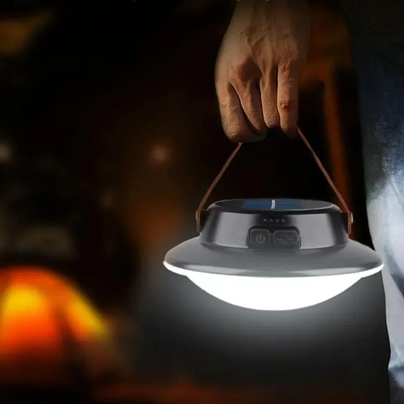Solar Camping Light Portable Carrying Lamp Brightness Adjustable For Camping Exploration Party Lighting Outdoor Emergency Lights
