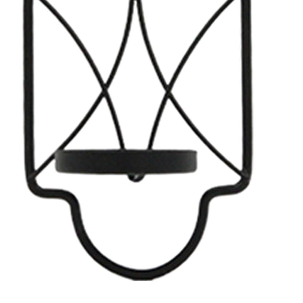 Väggmonterad ljushållare i metall 3,5 tum x 8,6 tum Ljusstakar Ljuslykta för Hem, Veranda Dekor Stilfull