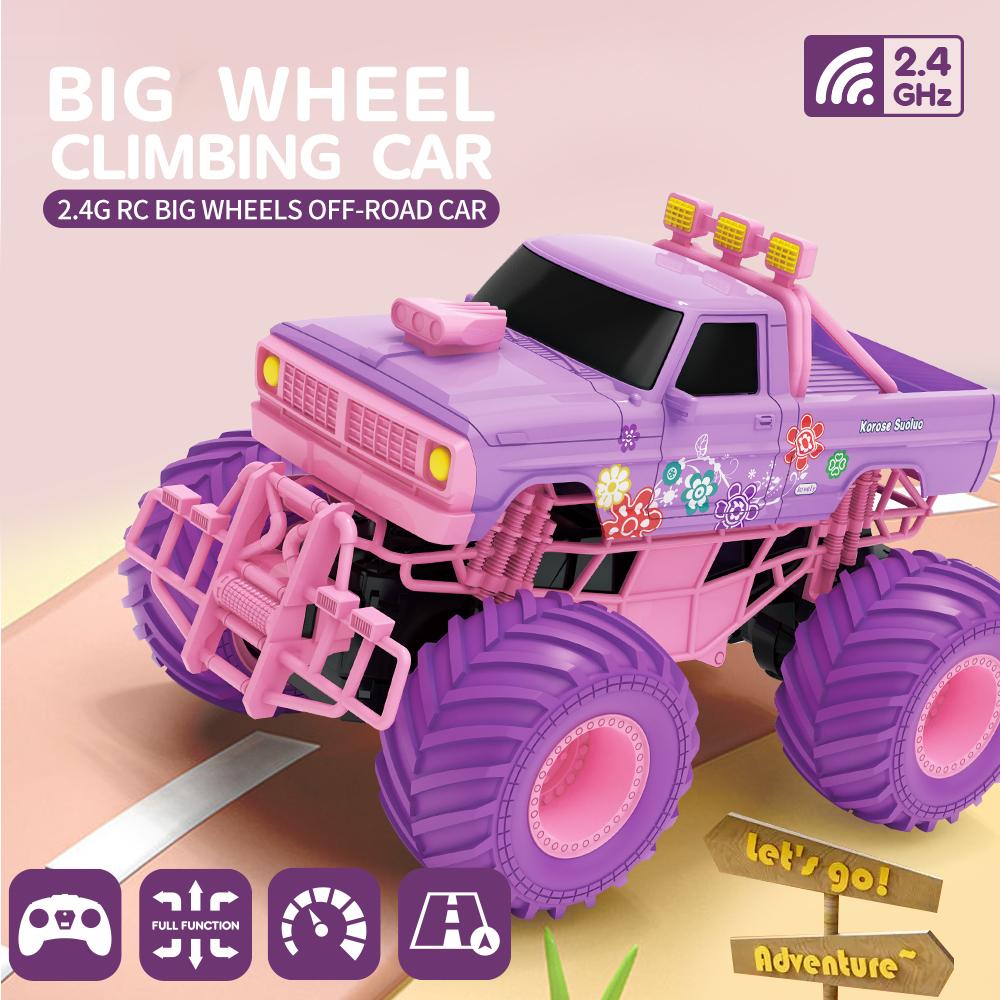 JJRC Q157 RC Car Remote Control Trucks Electric Drive Off-Road Big Wheel High Speed Purple Girls Toys for Children Gift Ornament